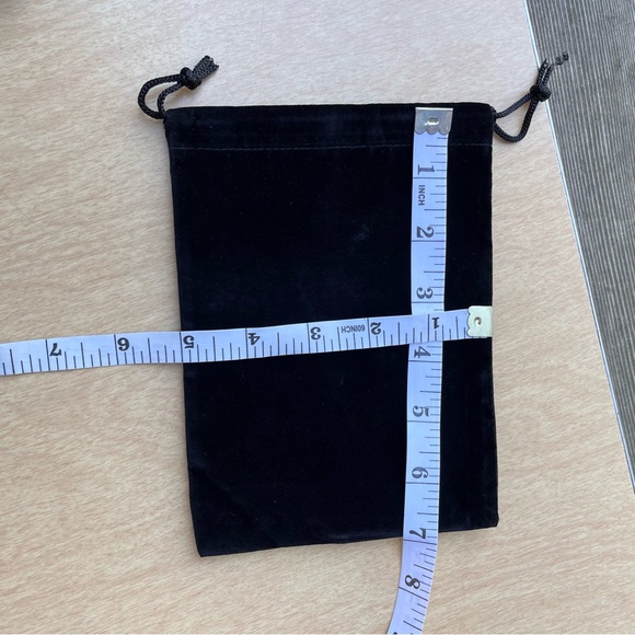 Black Velour Drawstring Bags - Picture 5 of 5